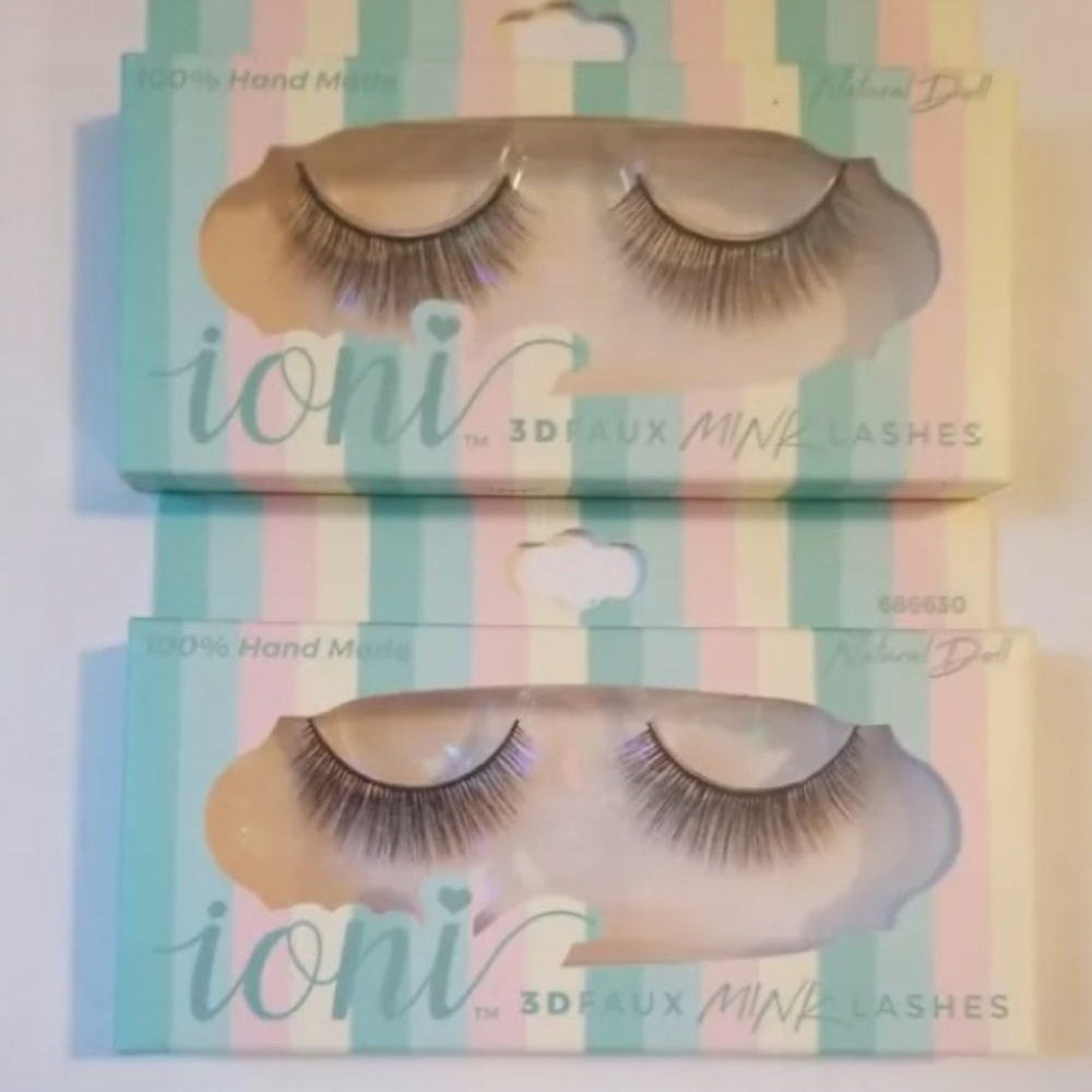💜Ioni Natural  Doll 3D Faux Mink Lashes #686630